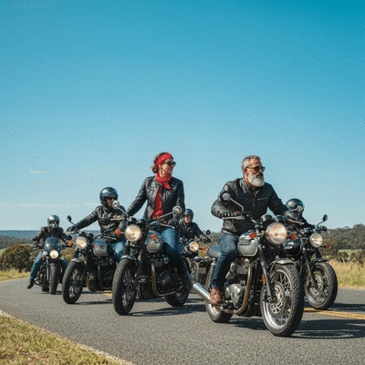 Canberra motorcycle riders on a scenic group ride